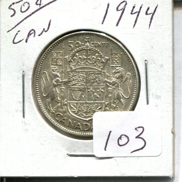 50 cent Canadian 1944
