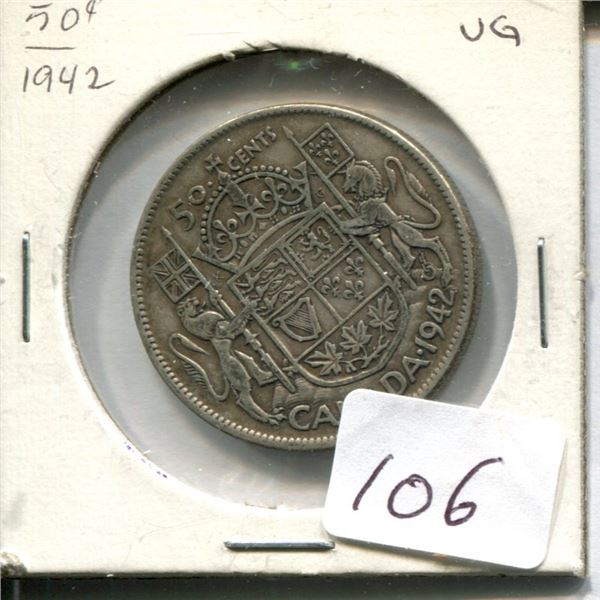 50 cent Canadian 1942