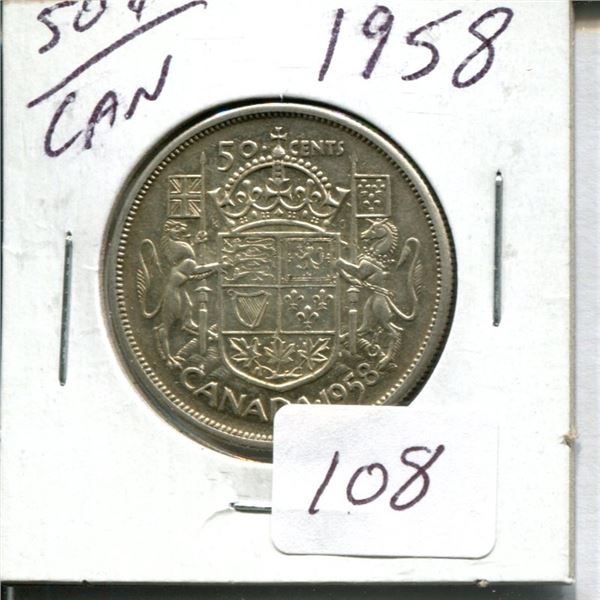 50 cent Canadian 1958