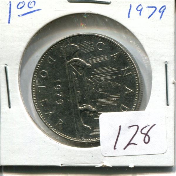 One dollar coin Canadian 1979