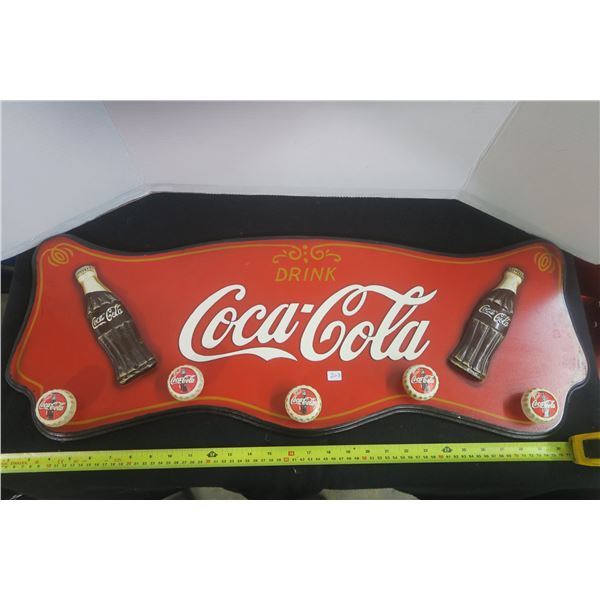 Vintage Coke Coat Rack Approx 32" X 12