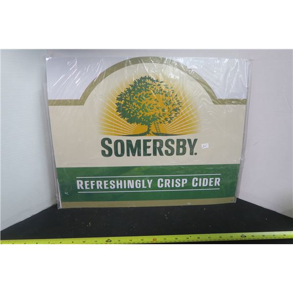 19 X 15" Someby Tin Sign