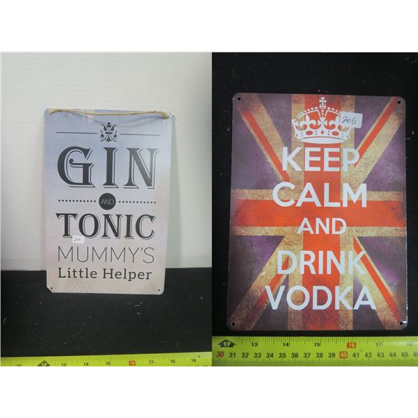 Gin Sign + Vodka Sign