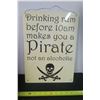 Image 1 : Rum / Pirate Tin Sign 15 X 11"