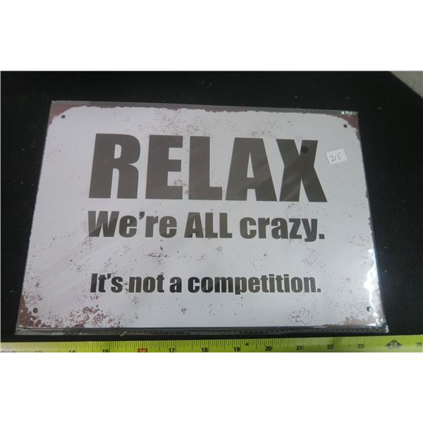 Relap Tin Sign 8 X 11 3/4"