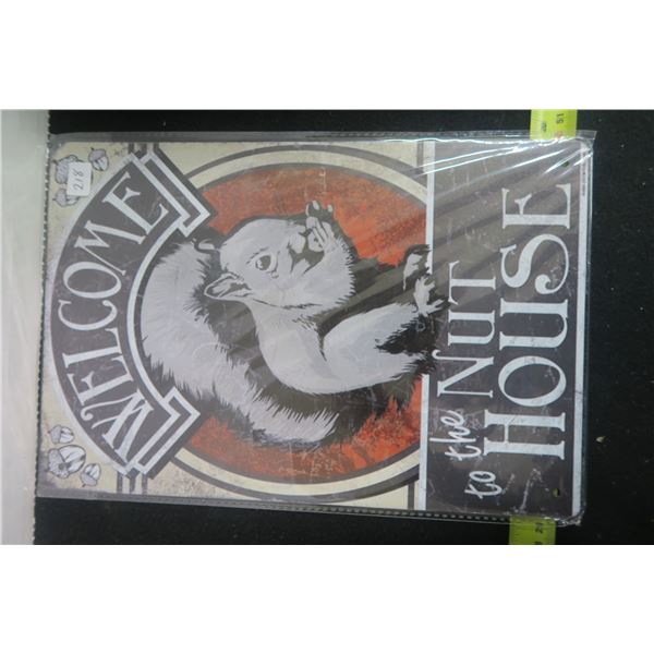 Nut House Tin Sign 8 X 11 3/4"