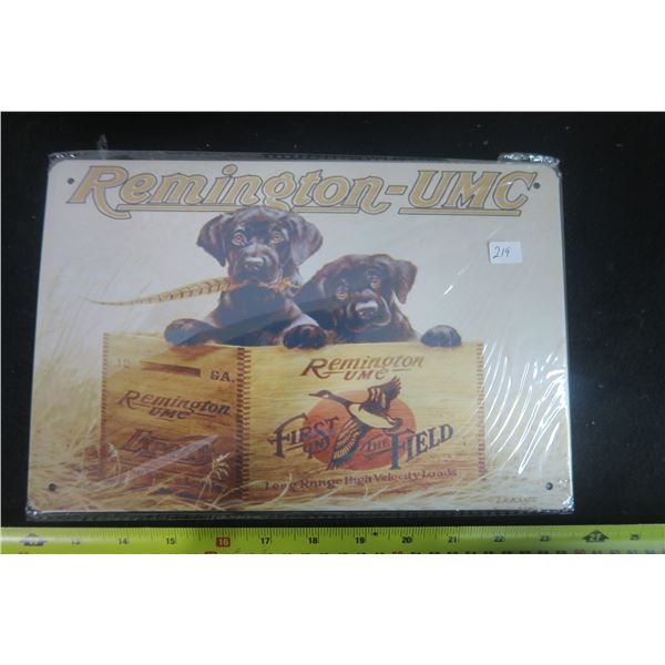 Remmington UMC Tin Sign 8 X 11 3/4"