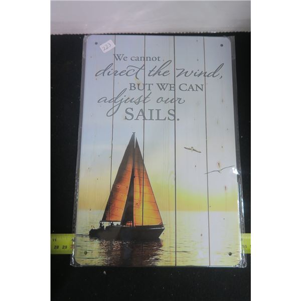 Sail and Lemon Tequila Tin Sign 8 X 11 3/4"