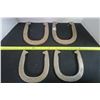 Image 2 : 4 Antique 2 1/4LB Horseshoes Drop Forged Double Ringer