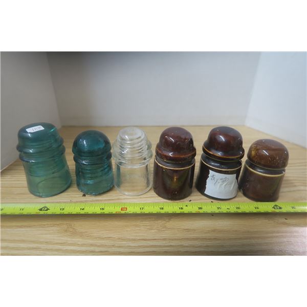 6 Telegraph Insulators