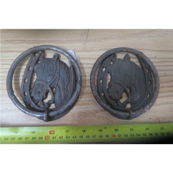 2 Iron Horse Towel Racks