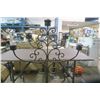 Image 2 : Fancy Iron Candle Holder + Candles