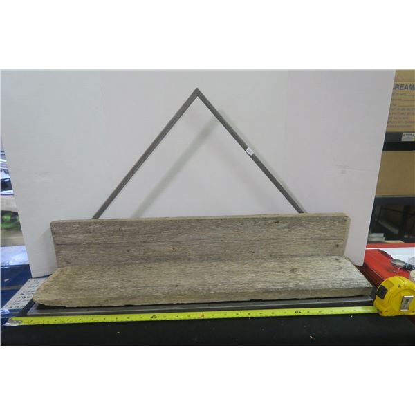 Barn Board and Iron Hanging Shelf