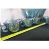 Image 3 : Carnival Glass Punch Bowl + 12 Glasses