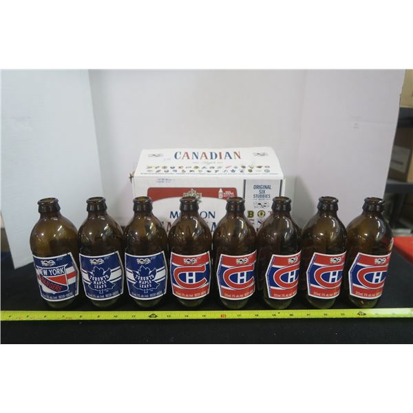8 Misc. NHL Beer Bottles (Stubby)