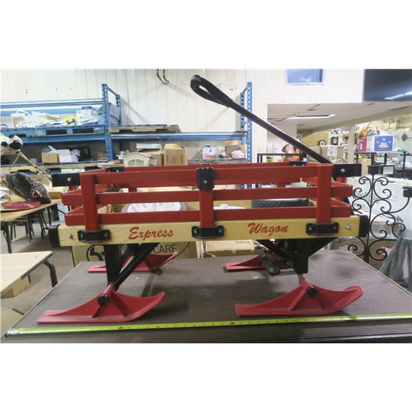 Combination Red Wagon Wagon/Sled Great Shape