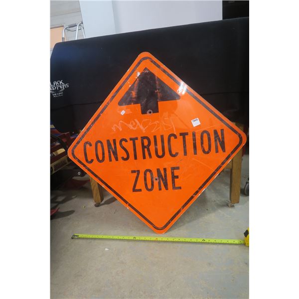 Large Construction Zone Sign