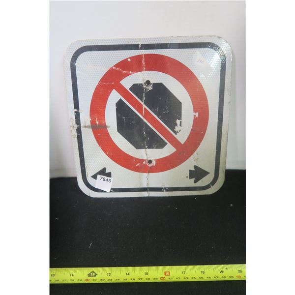 Not Stopping Sign Heavy Metal Sign