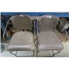 Image 2 : 2 Heavy Iron + Leather Counter / Bar Stools, Beautiful Chairs 28" seat height