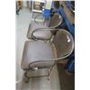 Image 4 : 2 Heavy Iron + Leather Counter / Bar Stools, Beautiful Chairs 28" seat height