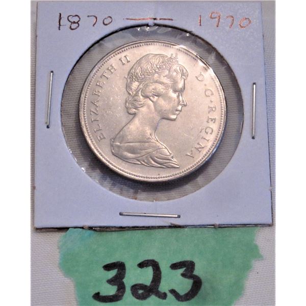 Canada silver dollar Manitoba 1870-1970