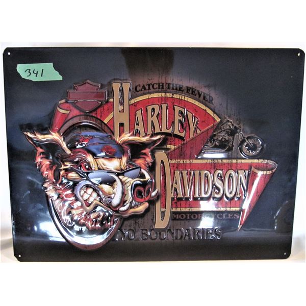 17 X 12.5 New Harley Davidson sign - tin