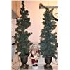 Image 1 : 2 - 48" lighted Christmas trees comes with musical Santa - working