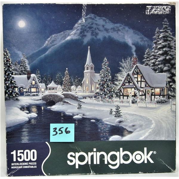2008 Springbok 'moonlit village' 1500 piece puzzle