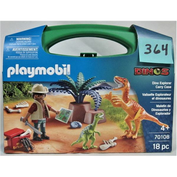 New 2018 Playmobil #70108 Dino Explorer carry case 18 piece set