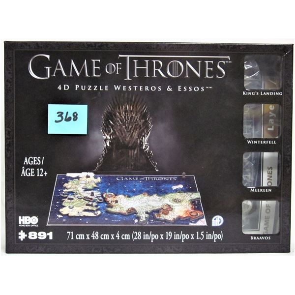 4D Game of Thrones 'Westeros & Essos' 891 piece puzzle