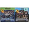Image 1 : 2011 Dowdle folk art Vancouver 1000 piece puzzle & 2013 Banff 500 piece puzzle