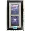 Image 1 : pair of framed matted 4" X 6" "Prairie Storm & Prairie Sentinals" Glen Scrimshaw prints