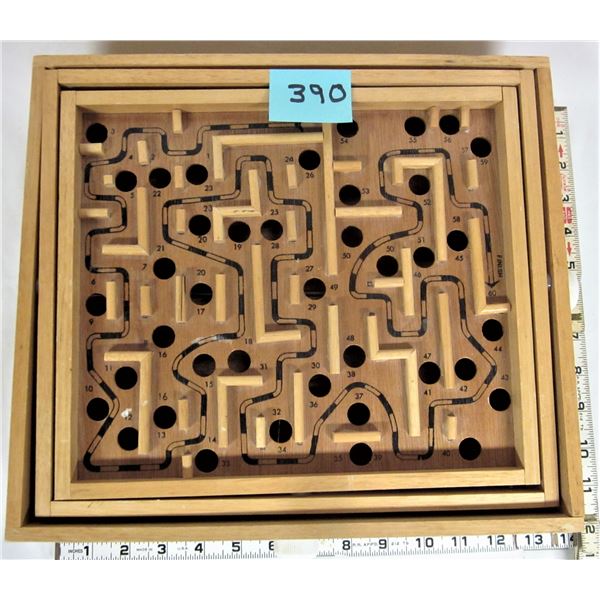 Wooden labyrinth solitary maze balance skill game