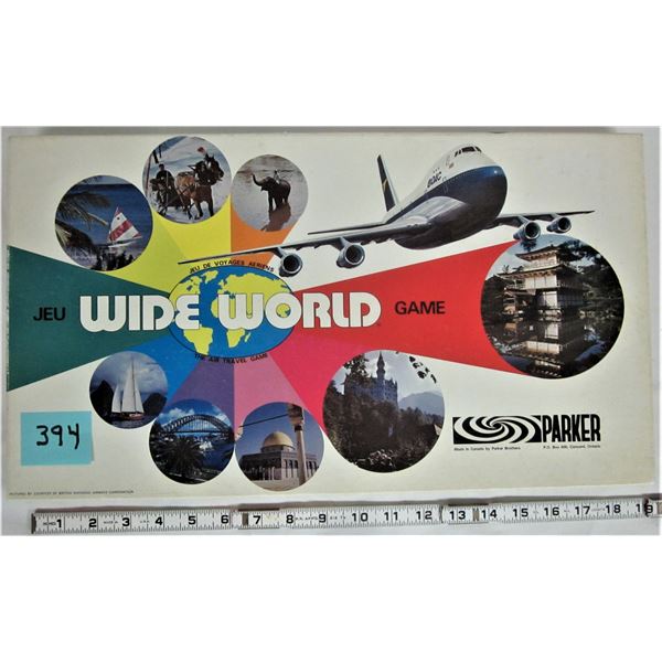 Vintage Parker Bros. wide world air travel board game