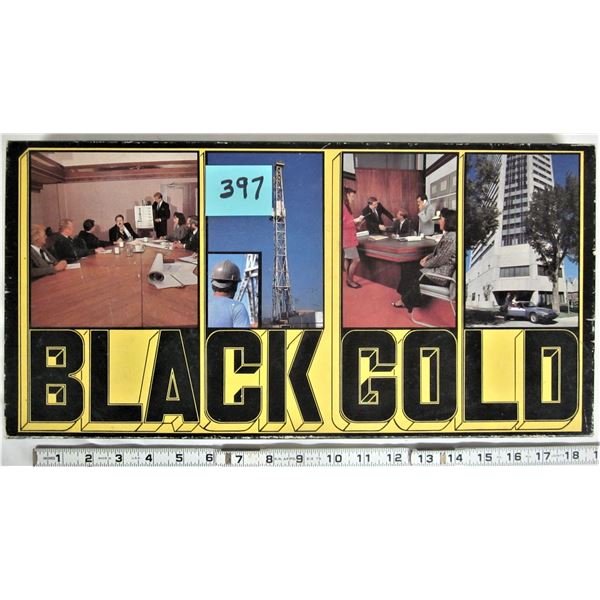 Vintage black gold oil exploration board game