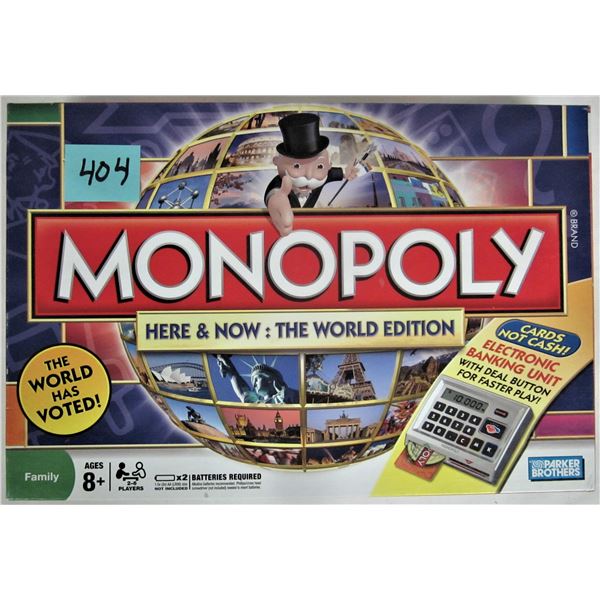 2008 Monopoly here & now world edition electronic board game