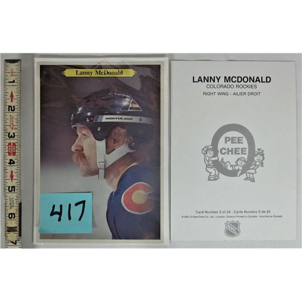 1981 5 X 7" Lanny McDonald Colorado Rockies O-Pee-Chee #5 card