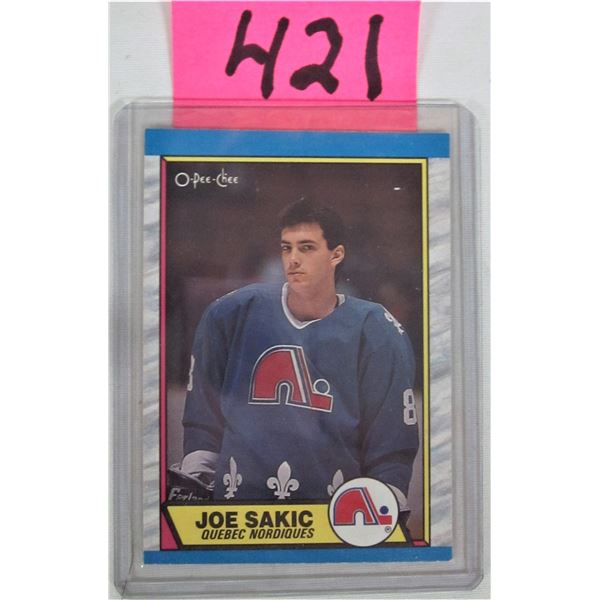1989 O-Pee-Chee Joe Sakic Quebec Nordiques rookie card #113