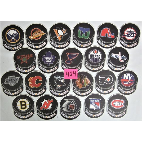 22 Molson Canadian NHL team paper coasters