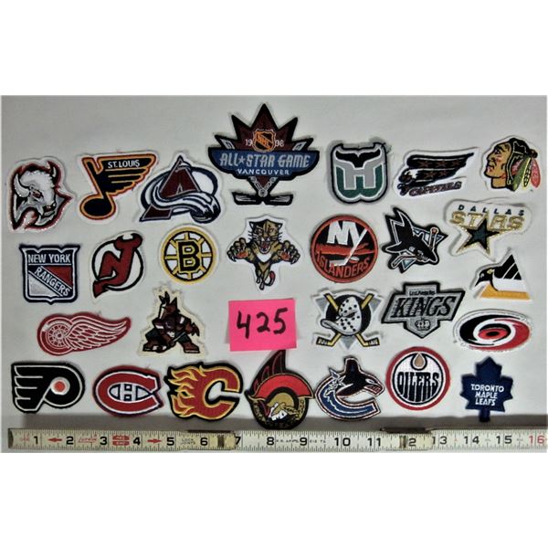 27 Molson Canadian NHL embroidered team logo crests