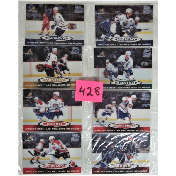8 1997 Kraft Dinner Pinnacle NHL hockey player flex magnets
