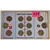 Image 1 : Set of 12 1998 Olympic McDonalds player coins/cardboard rink display