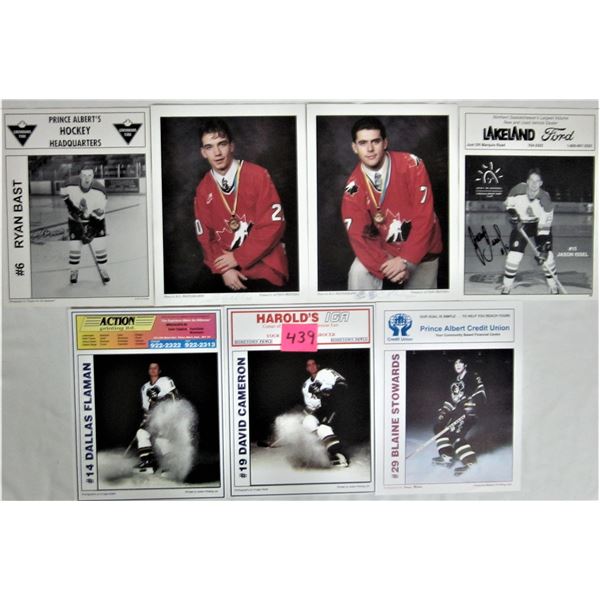 Lot 7 PA Raiders 9" X 11" photos Ryan Bast, Jason Issel, Shayne Willis, Chris Philips autographed!