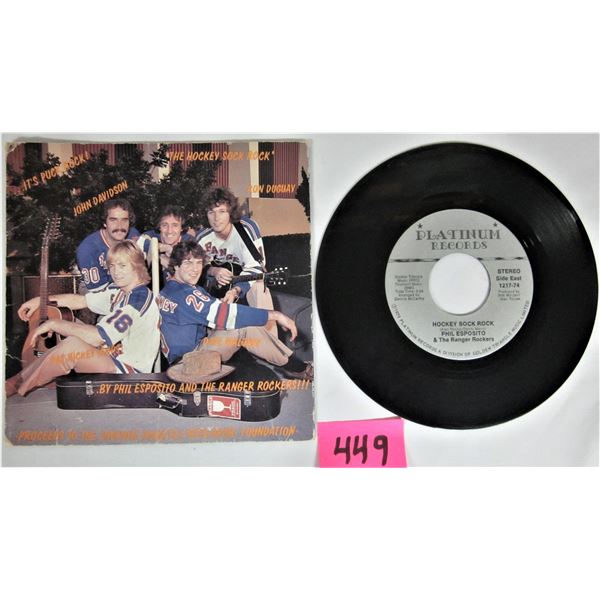 Rare 1979 Platinum record 45 RPM NHL players see description