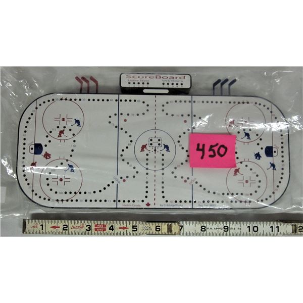Unique NHL style cribbage board - new, sealed