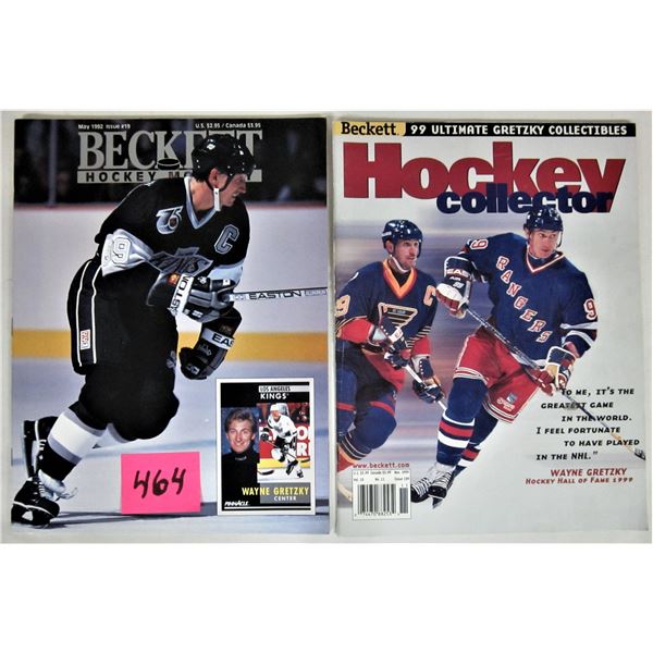 2 Beckett hockey collector magazines Gretzky cover