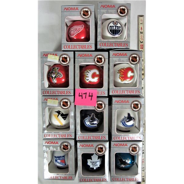 11 NOMA christmas NHL team logo decorative balls