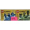Image 1 : 2 new sealed 2020 Lego creative sets 11006 Blue Bricks, 11007 Green bricks