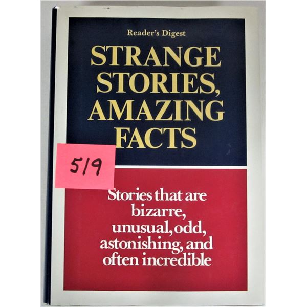 1976 Readers Digest hardcover with dust jacket Strange Stories -amazing facts book