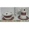 Image 3 : Ceramic pottery tea pot & cream and sugar Traditional Ukrainian pattern, red white and black